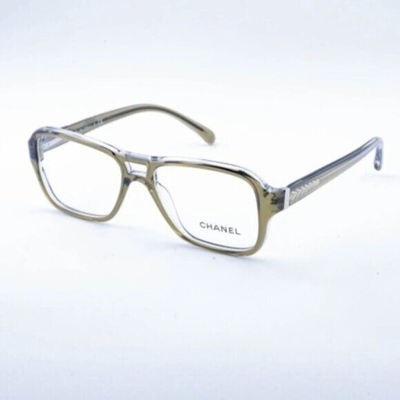 Chanel Green #3210 Aviator Glasses Frames - Full Set, **New In Box*** - Picture 1 of 14
